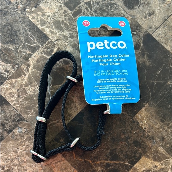 🆕 NWT Petco Black Martingale Dog Collar size XS 8-12 in - Picture 1 of 3